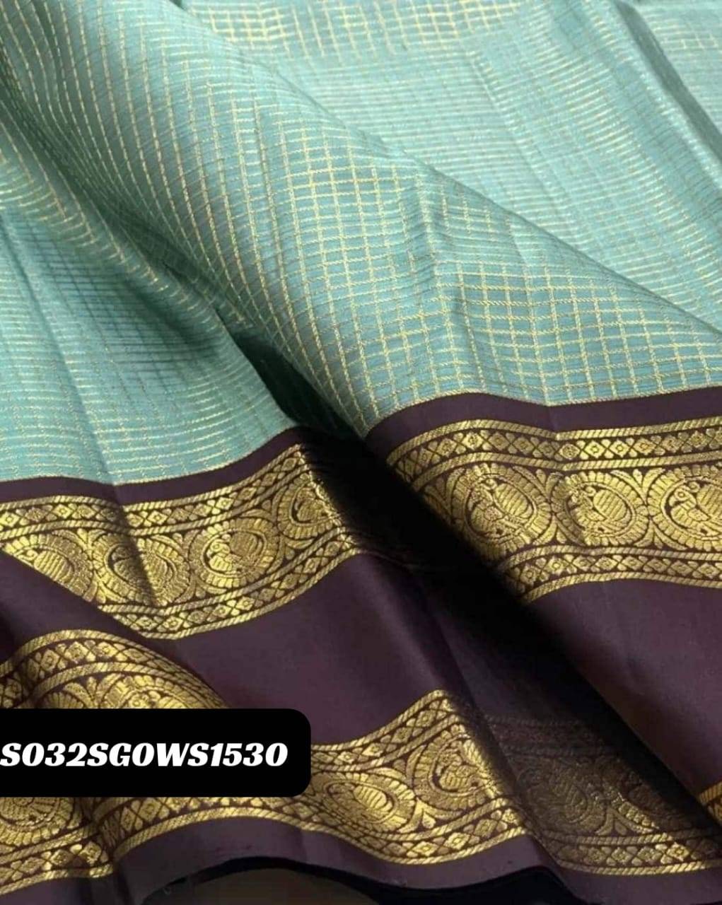 Pastel Green Elegant Banarasi Soft Silk Saree with Zari Motifs & Jacquard Border Blouse